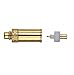 Pomona 73034 Brass Straight Semi-Rigid Crimp MMCX Plug, RG402/U Cable, 50 ohms Impedance (Pack of 5)