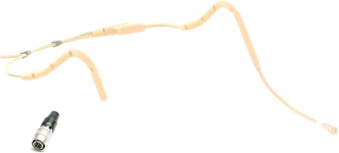 AVL623 Beige Color Professional Mini Sweat Resistant Headset Microphone for Audio-Technica Wireless Systems. New Ergonomic, Flexible Frame, Easily Adjust to Fit-L8