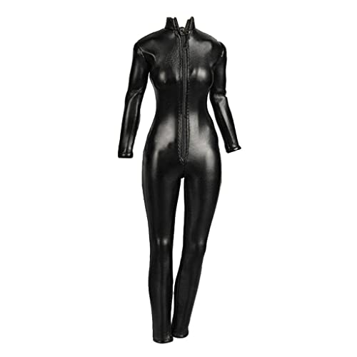 FABLOFT Fashion 1/6 Jumpsuits Soliders Women's PU Leather Jacket Lace Up Pants Deal