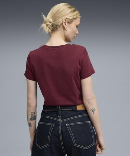 Image of Puma Women Cotton Letter Print Regular Fit Tees