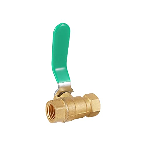 Válvula de bola de latón 1/4" hembra para conectar tuberías de fontanería 7