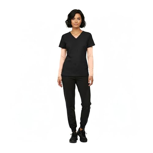 Image of Natural Uniforms Women's Long Sleeve Underscrub T-Shirt - Cotton Blend Scrub Base Layer for Nurses & Medical Professionals