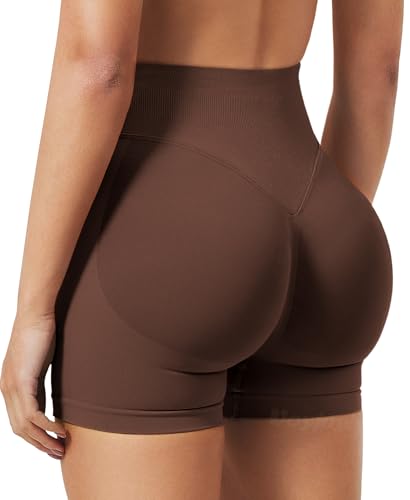 Image of VOYJOY Women Workout Impact Shorts 2.5 inch / 3.6 inch / 4.5 inch / 6 inch Scrunch Butt Booty | Tummy Control, High Waisted, Bike Short, Gentle Compression, for Women