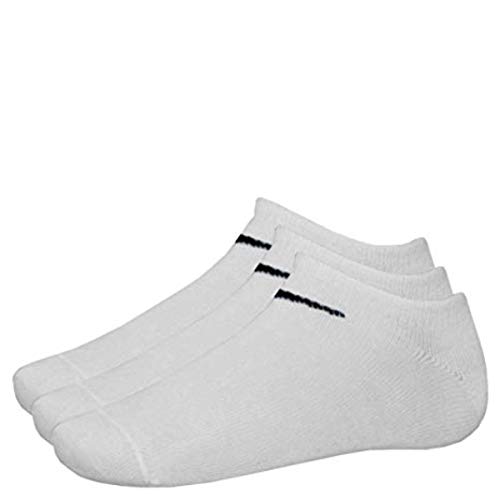 Nike Herren Socken Sport No Show, 3er Pack, Wei&szlig;, L