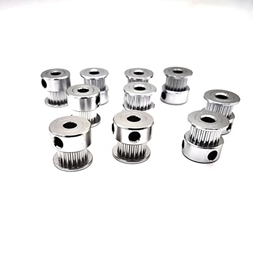 Polea de distribución GT2 de aluminio mecanizado con taladro central de 6mm 2