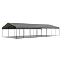 MELLCOM 20'x40' Metal Carport, Heavy Duty Carport with Galvanized Steel Roof, Metal Outdoor Carport Canopy for Cars, Truck, Boat and SUV