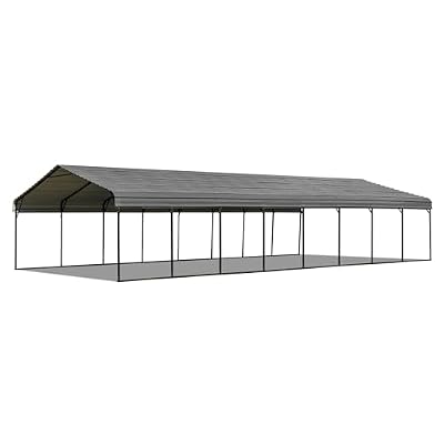 MELLCOM 20'x40' Metal Carport, Heavy Duty Carport with Galvanized Steel Roof, Metal Outdoor Carport Canopy for Cars, Truck, Boat and SUV