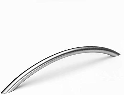 VIBORG (6 Pieces Solid SUS304 Stainless Steel Modern Kitchen Cabinet Cupboard Door Handles Pull Wardrobe Vanity Dresser Drawer Handle Pulls Nickel Brushed SA-723B (Hole-to-Hole: 192mm)
