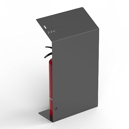 Support de fixation au sol pour extincteur avec coffret de protection
