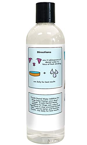 Dental Wipes, Spray and Water Additive for Dogs and Cats That Helps Remove Plaque Tartar Buildup Calculus, Bad Breath,Tooth Decay & Gingivitis (Water Additive (17 Oz))