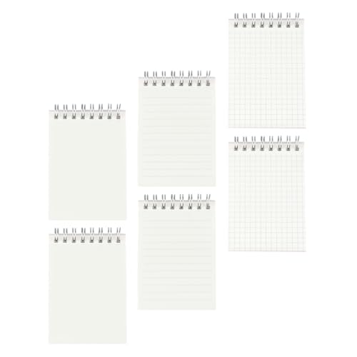 Luxshiny Bloc-notes Office Multipurpose 6pcs Mini Carnet de Notes Blanc Couverture Transparente et...