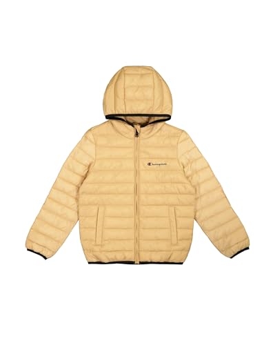 Champion Legacy Boy-Outdoor Light Hooded Jacket Giacca, Brown (MS091), 3-4 Anni Bambino