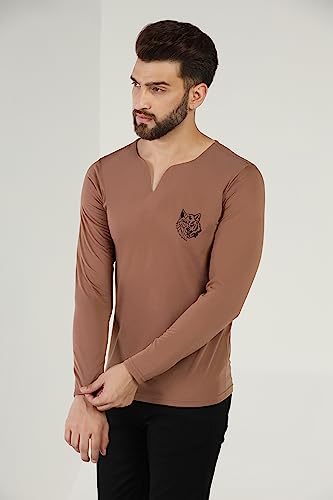 Image of INKKR Regular Fit Style V-Neck Full Sleeve T-Shirts for Men