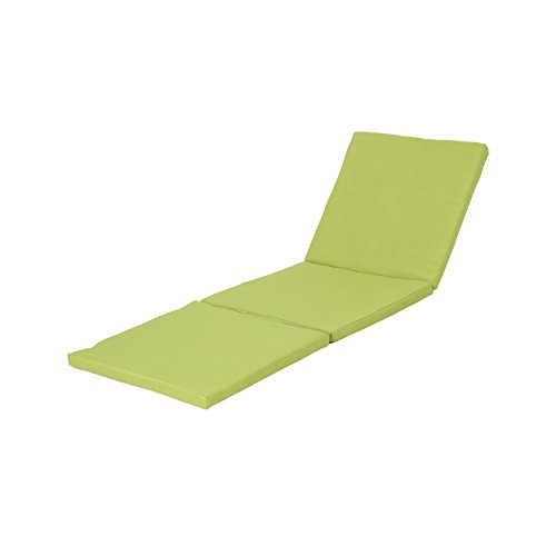 Christopher Knight Home Jamaica Outdoor Water Resistant Chaise Lounge Cushion, Green