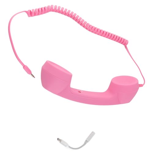 Retro Telefonhörer mit 3,5 mm Handyempfänger, USB Hörer für Mobiltelefone, Lautsprecher und Mikrofon mit Hoher Lautstärke, für Mobilgeräte, Einfache Beantwortung von Anrufen (#2)