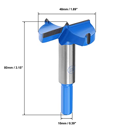 sourcingmap Forstner Drill Bits 48mm, Tungsten Carbide Wood Hole Saw Auger Opener - Image 3
