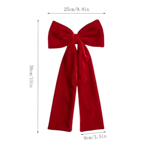 3 PCS Red Bows Velvet Bows For Christmas Tree 15"X9.8" Christmas Tree Bows - image 2