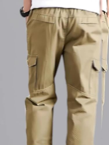 Image of FABRIPPLE Men's Olive Green Cargo Pants | Relaxed Fit Utility Trousers | Multi Pocket Casual Wear | Stylish Streetwear Bottomwear for Men