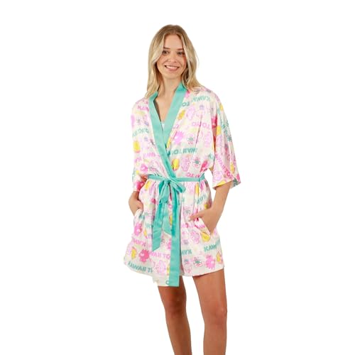 Bioworld Juniors Hello Kitty & Friends Sleepwear Set: Robe Camisole and Sleep Shorts- XL Multicolored