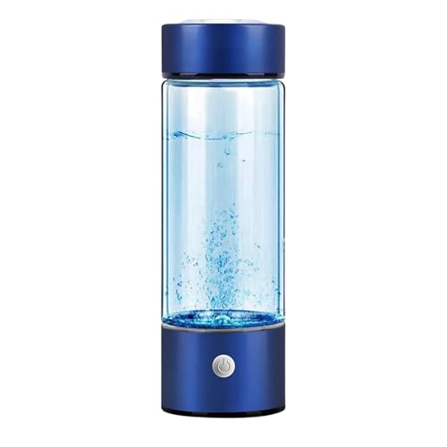 Portable Hydrogen Water Generator 420ml - Rechargeable Hydrogen Water Bottle for Health &amp; Wellness (Blue)