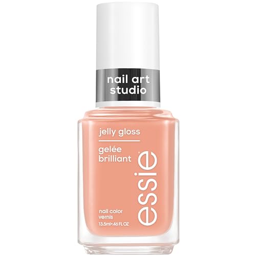 essie Nail Art Studio Jelly Gloss Polish, Vegan, Sheer Neutral Nail Polish, Cheeky Jelly, 0.46 Fl Oz