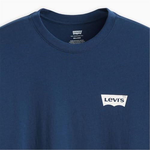 Levi's Herren Ss Relaxed Fit Tee T-Shirt, Icon Button Dress Blues, S – Ansicht 4