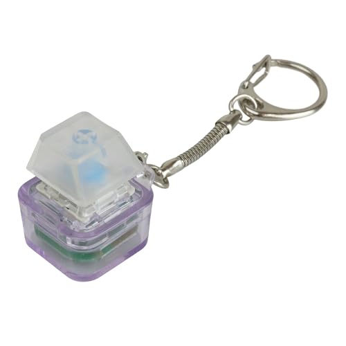 prendre メカニカルキースイッチキーホルダー キーホルダー メカニカル キースイッチ LED ストラップ キーリング フィジェット ストレス解消 スイッチ メカニカルスイッチ （パープル） PR-7MSK-PPのサムネイル