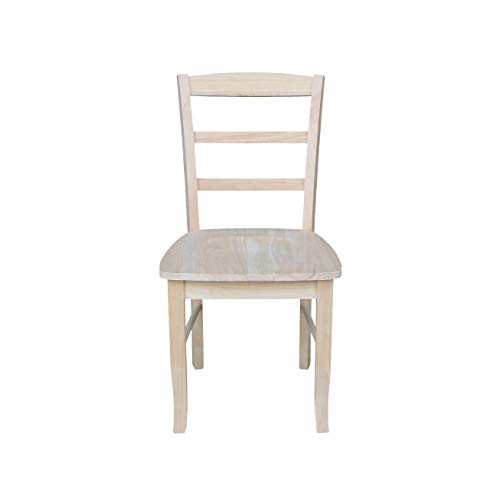 International Concepts Set Of Two Madrid Chairs, Wood, Unfinished #TOP4