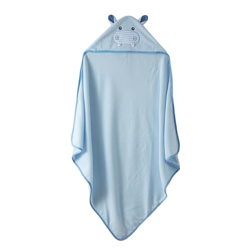 Image of JN&LULU Organic Cotton Fabric Hooded Towel for Kids & Toddlers, Ideal at Bath, Beach, Pool