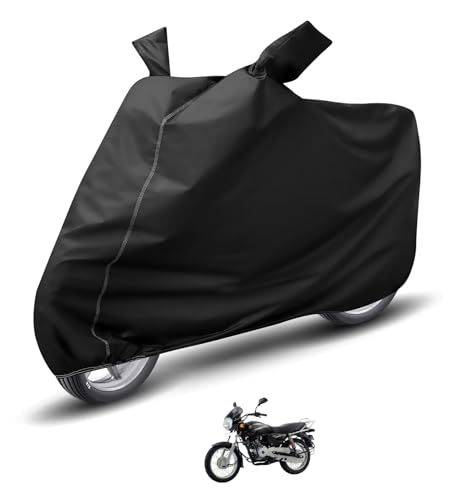 Image of Auto Hub Waterproof Bike Cover Compatible with Bajaj Boxer Dustproof, UV Protection Two Wheeler Bike Boxer Cover - Black