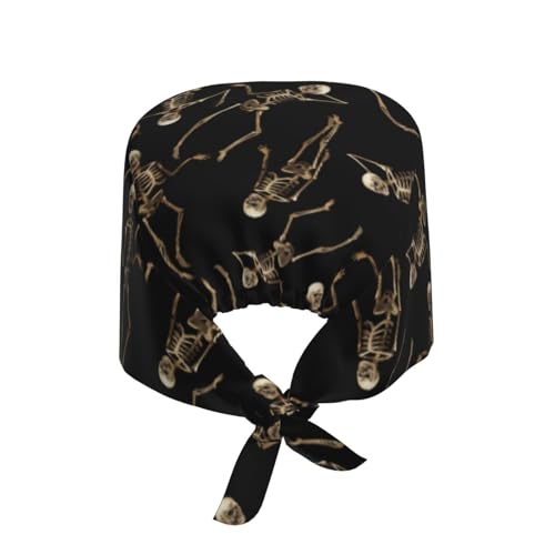 Image of Adjustable Working Cap Breathable Unisex Women Men Elastic Bandage Tie Back Hats Scrub Nursing Doctor Surgeon Cap
