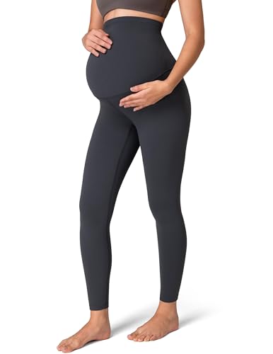 Colorfulkoala Womens Dreamlux Maternity Leggings Over The Belly 25" / 28" Inseam Soft Workout Activewear Yoga Pregnancy Pants