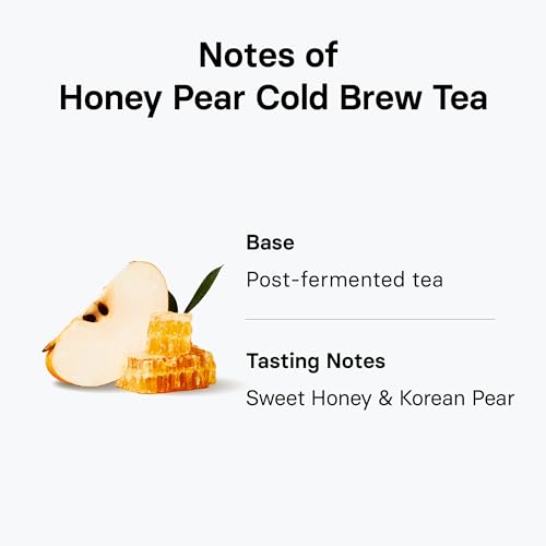 OSULLOC Honey Pear Cold Brew Tea, Korean Pear & Honey flavored iced tea (20ea, 1.76oz)