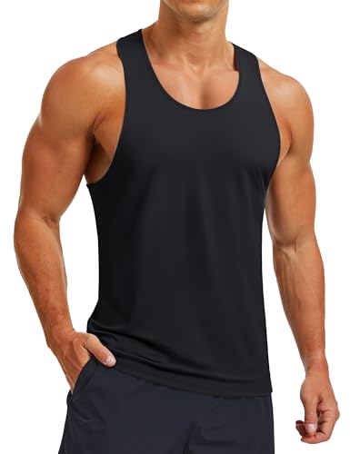 MAGCOMSEN Mens UPF 80+ Tank Tops Y Back Quick Dry Gym Workout Running Athletic Fitness Muscle Sleeveless Summer Shirts
