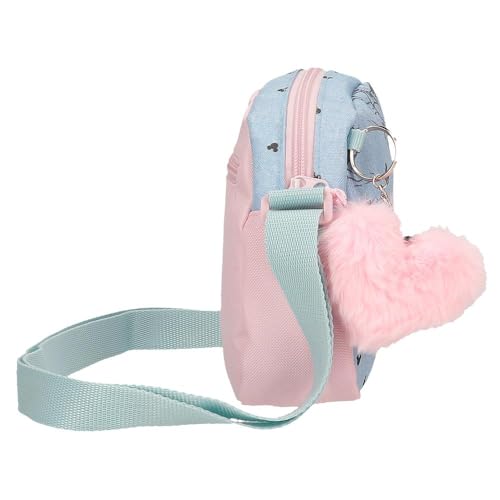 Disney Joumma Bags Minnie American Darling Federmäppchen, Umhängetaschen, blau und rosa, Perfekt zum Organisieren und Tragen von Bleistiften und Stiften, mehrere Fächer., Blue, shoulder bag2