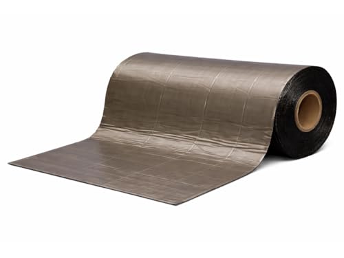 Bande d'étanchéité de toit autocollante 1 x 5 m - Couleur plomb - Bande de toit en bitume avec couche en aluminium - Étanche sans flamme - Pour abri de...