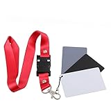 SEWACC 2 Sätze Messkarte Weißabgleich Belichtungsreferenz mit Weiß Schwarz für Fotografen Tragbar Stabiler Farbton Geeignet für Professionelle Foto Videokamera einstellungen