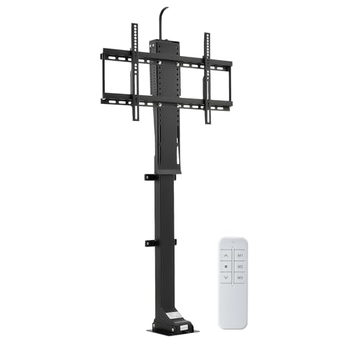 CO-Z Motorized TV Lift for 32 to 70 TVs up to 600x400 VESA Height Adjustable TV Stand and Wall Mount with Remote Control and Memory Setting Automatic Lift for Home Office