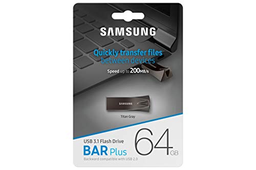 SAMSUNG MUF-32BE4/EU BAR Plus 64 GB Typ-A USB 3.1 Flash Drive,Titan Gray