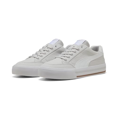 Puma Men's Court Classic Vulc Sneaker, Feather Gray-Puma White, 14