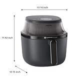 Philips Air Fryer 3000 Series 6.5qt, Cooking Window, 16-in-1 Air Fryer, RapidAir Plus Technology, Fat Removal, HomeID Recipe App, Easy to Clean (NA330/00)