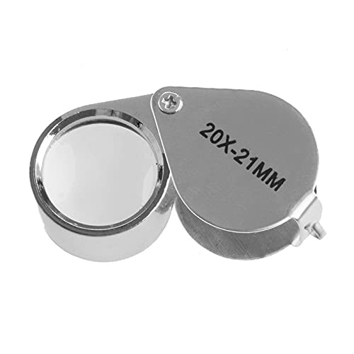YOVECATHOU 60X - 20x21mm Triplet Jewelers Eye Loupe Magnifier Magnifying Glass Jewelry Diamond for Gems Jewelry Jewelers Eye Rocks Stamps Coins Watches Hobbies Antiques Gems