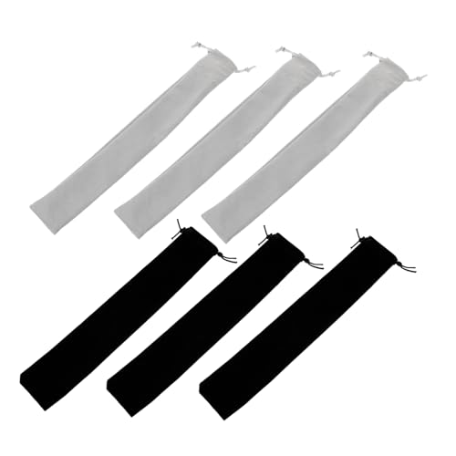 Sosoport 6pcs Flute Bag Durable Soft Cloth Soprano Recorder Storage Pouch with Drawstring Closure Lightweight Carrying for Musicians