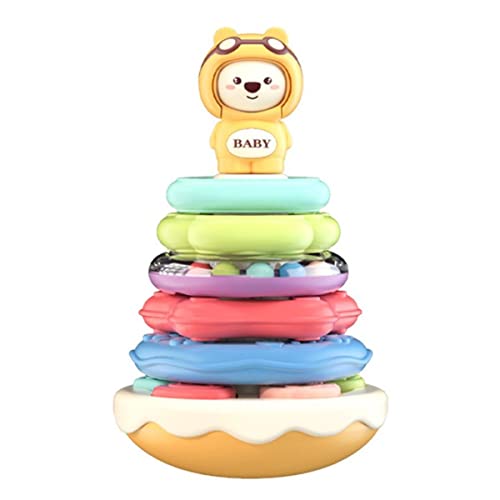 Piramide Argolas Brinquedo Educativo Bebe Musical De Montar MC910