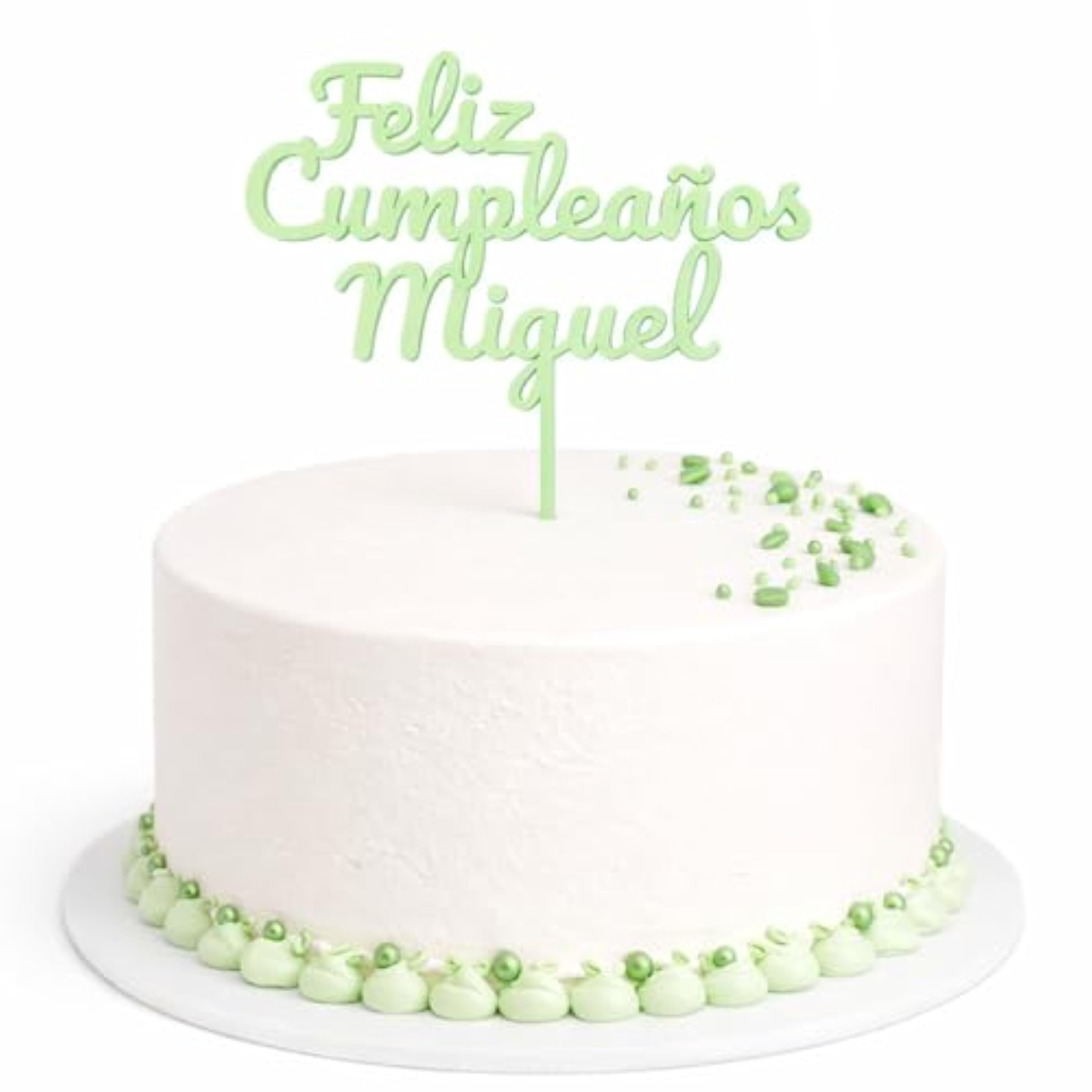 Cake topper personalizable para cumples, bautizos, comuniones, con nombre o texto, color, medidas y líneas a elegir. Topper decorativo para tartas (3 líneas)