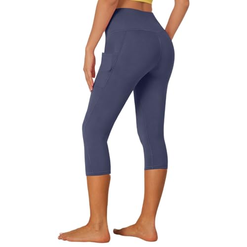 Leggins Deportivos Mujer con Bolsillos,Pantalones yoga ajustados y elásticos con cintura alta bolsillos laterales para mujer,parte inferior color melocotón,correr,levantar muslos retraer abdominales