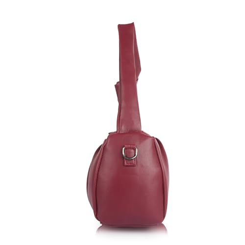 Image of Synthetic Leather Casual Top Handle Handheld Crossbody Travel Side Sling Bag For Women