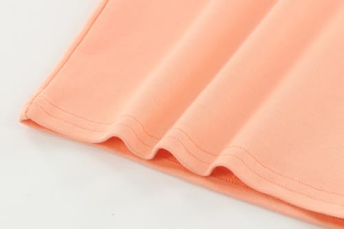 Image of Girls Lettuce Edge Trim Mock Neck Long Sleeve Slim Fit T-Shirt Tops Lightweight Knit Tee
