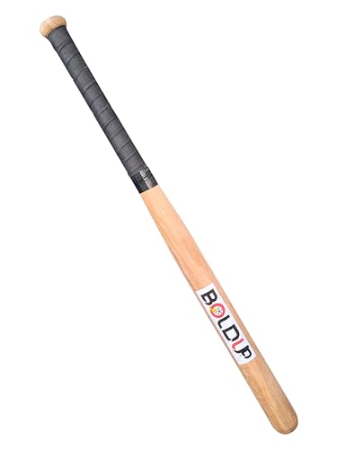 Image of Heavy-Duty Solid Wooden Hockey Stick - 36 inch Weighted Practice & Self Defense Bat for Sport