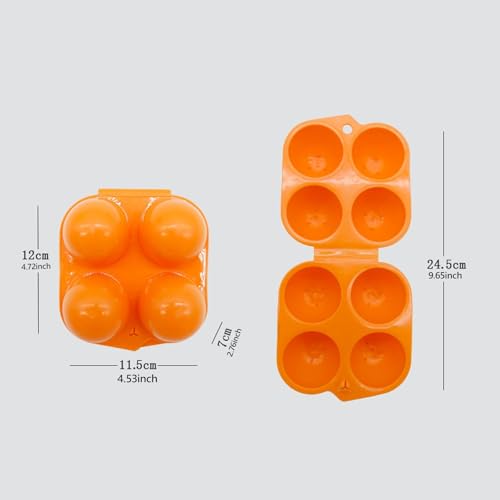 Estuche porta huevos resistente de 4 cavidades para camping 3